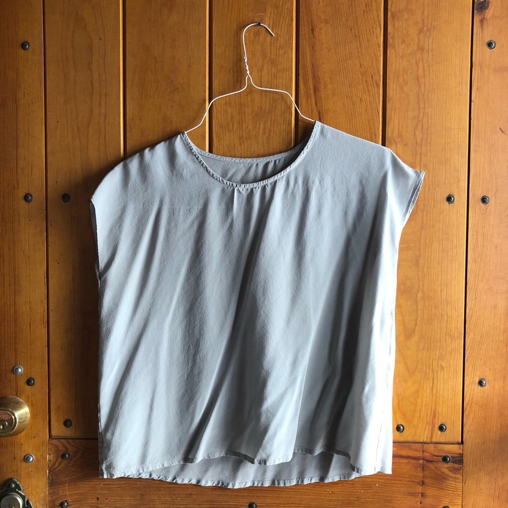 Nåde Studio Grey Silk Marlow Top